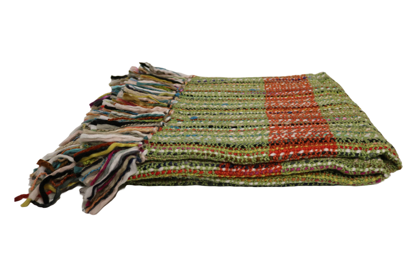 Handcrafted Wool & Cotton Throw Blanket