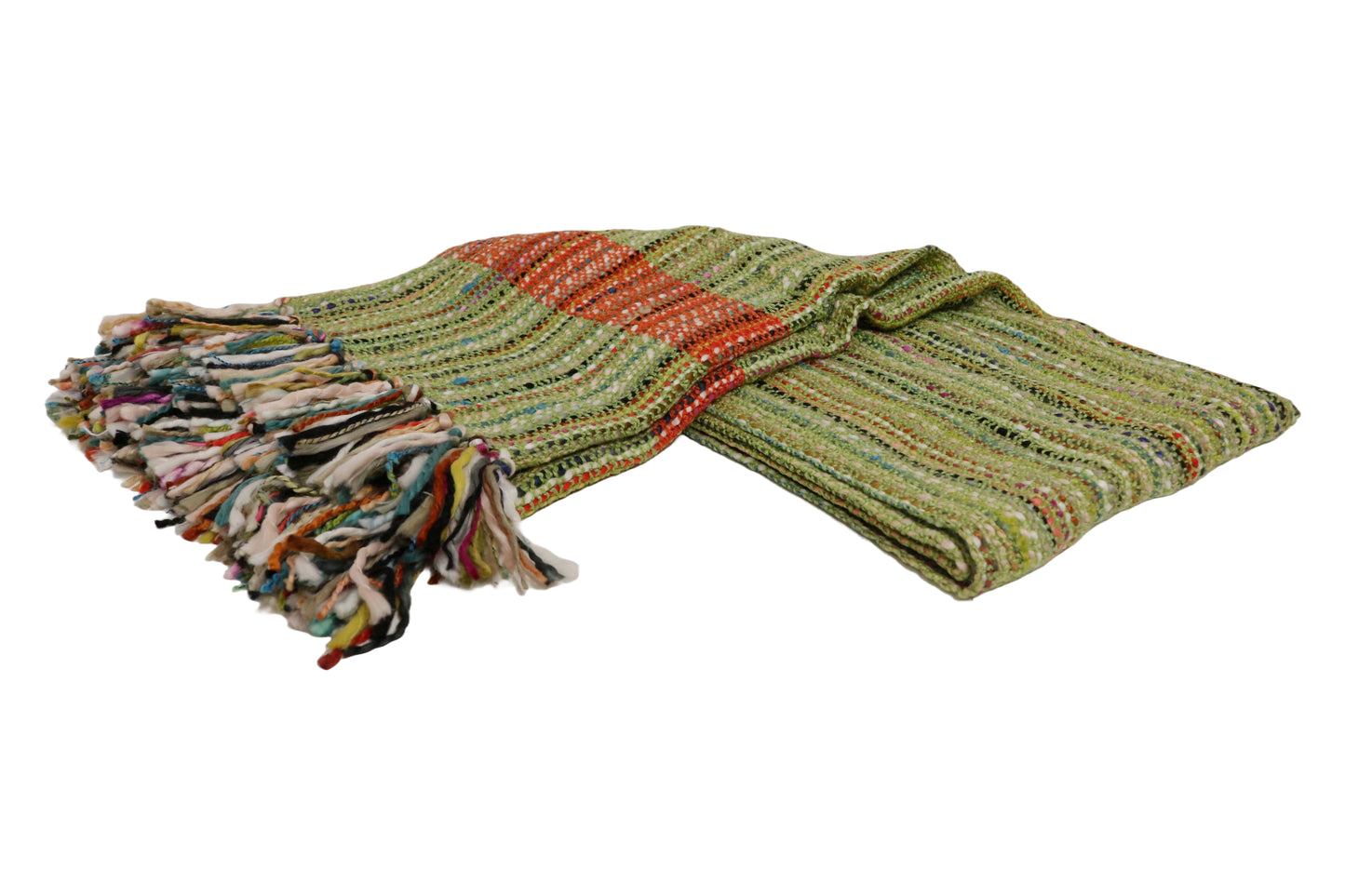 Handcrafted Wool & Cotton Throw Blanket