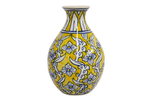 Ceramic Bottle Vase Yellow
