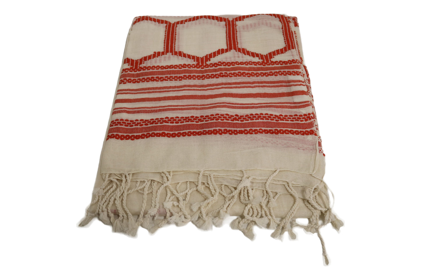 Home&Manor 100% Cotton and Polyester Scarf, Wrap, Throw, Shawl