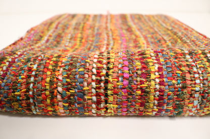 Handcrafted Wool & Cotton Throw Blanket Fiesta Loom