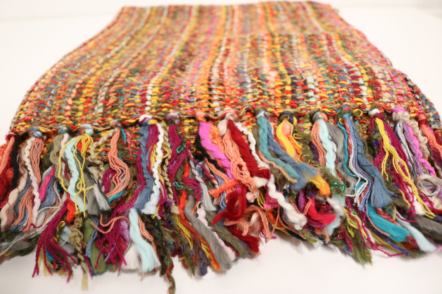 Handcrafted Wool & Cotton Throw Blanket Fiesta Loom