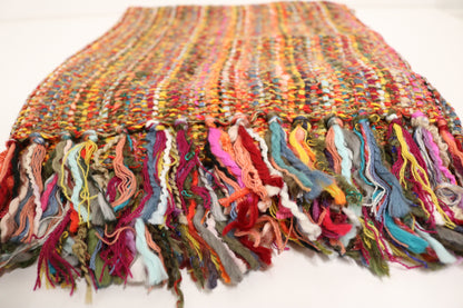 Handcrafted Wool & Cotton Throw Blanket Fiesta Loom