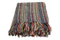 Handcrafted Wool & Cotton Throw Blanket Color Storm