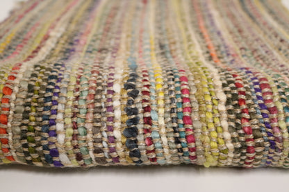 Handcrafted Wool & Cotton Throw Blanket Tan Shimmer