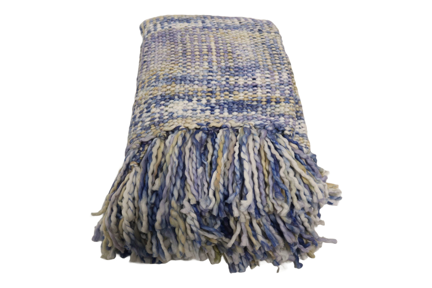Handcrafted Wool & Cotton Throw Blanket Coastal Loom