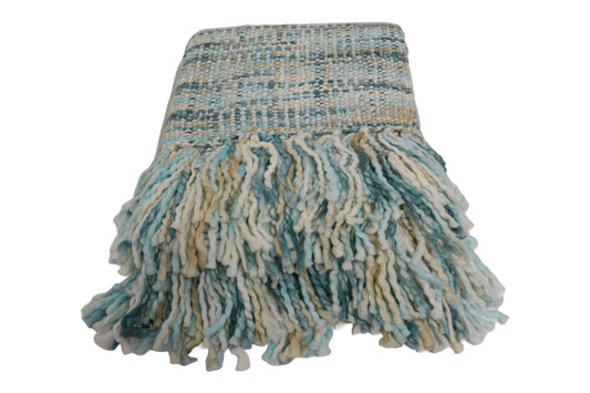 Handcrafted Wool & Cotton Throw Blanket Sunnyside Loom