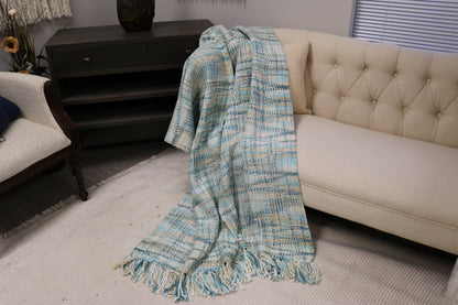Handcrafted Wool & Cotton Throw Blanket Sunnyside Loom