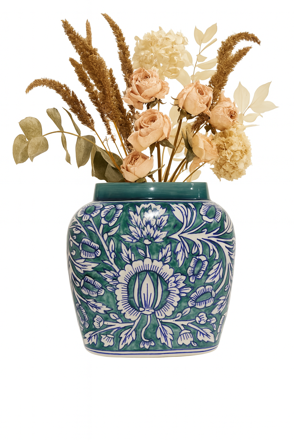 Ceramic Large Green Vase