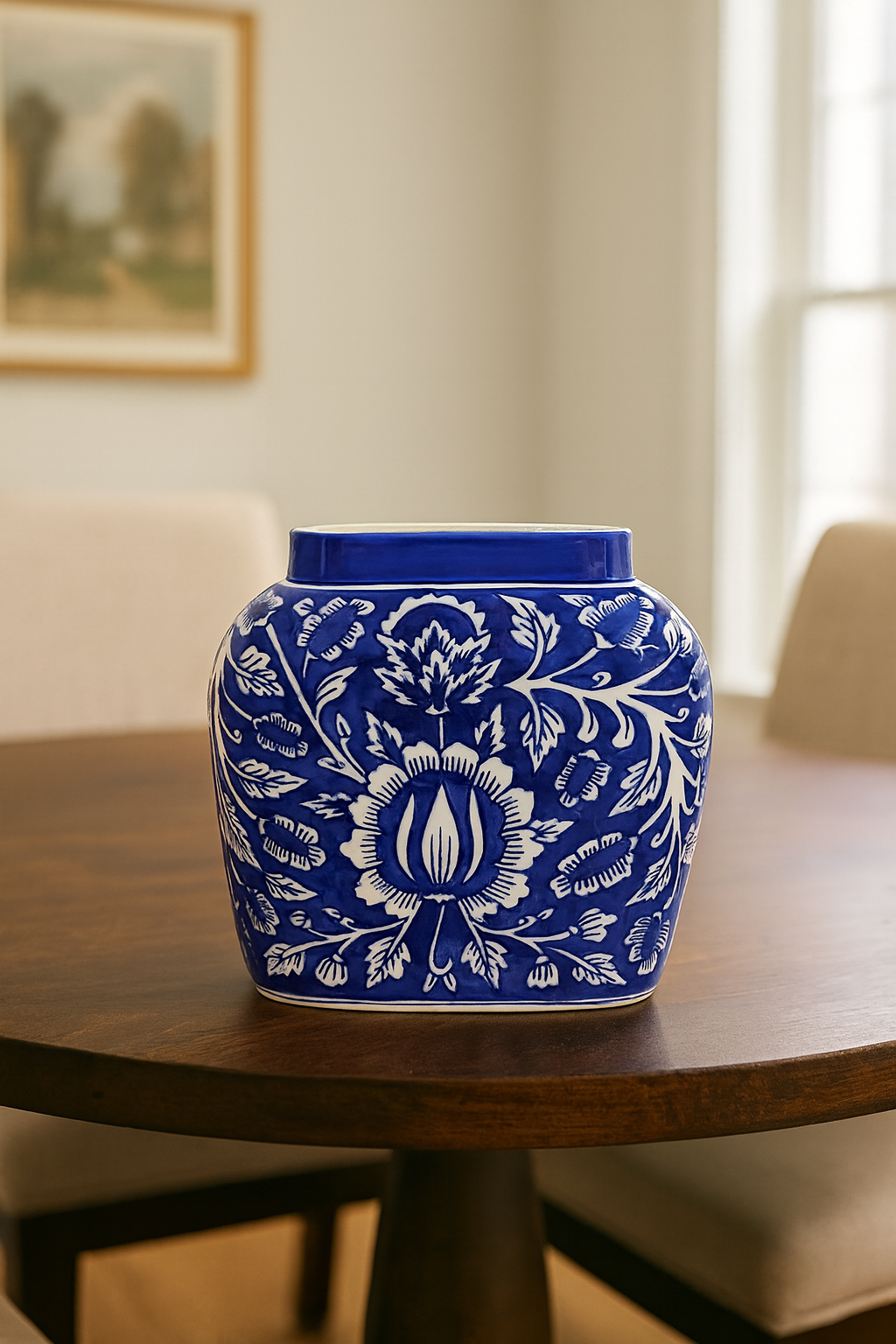 Ceramic Large Blue Vase