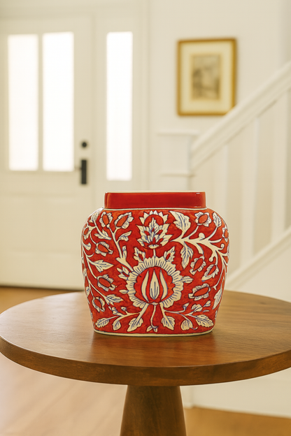 Ceramic Large Red Vase