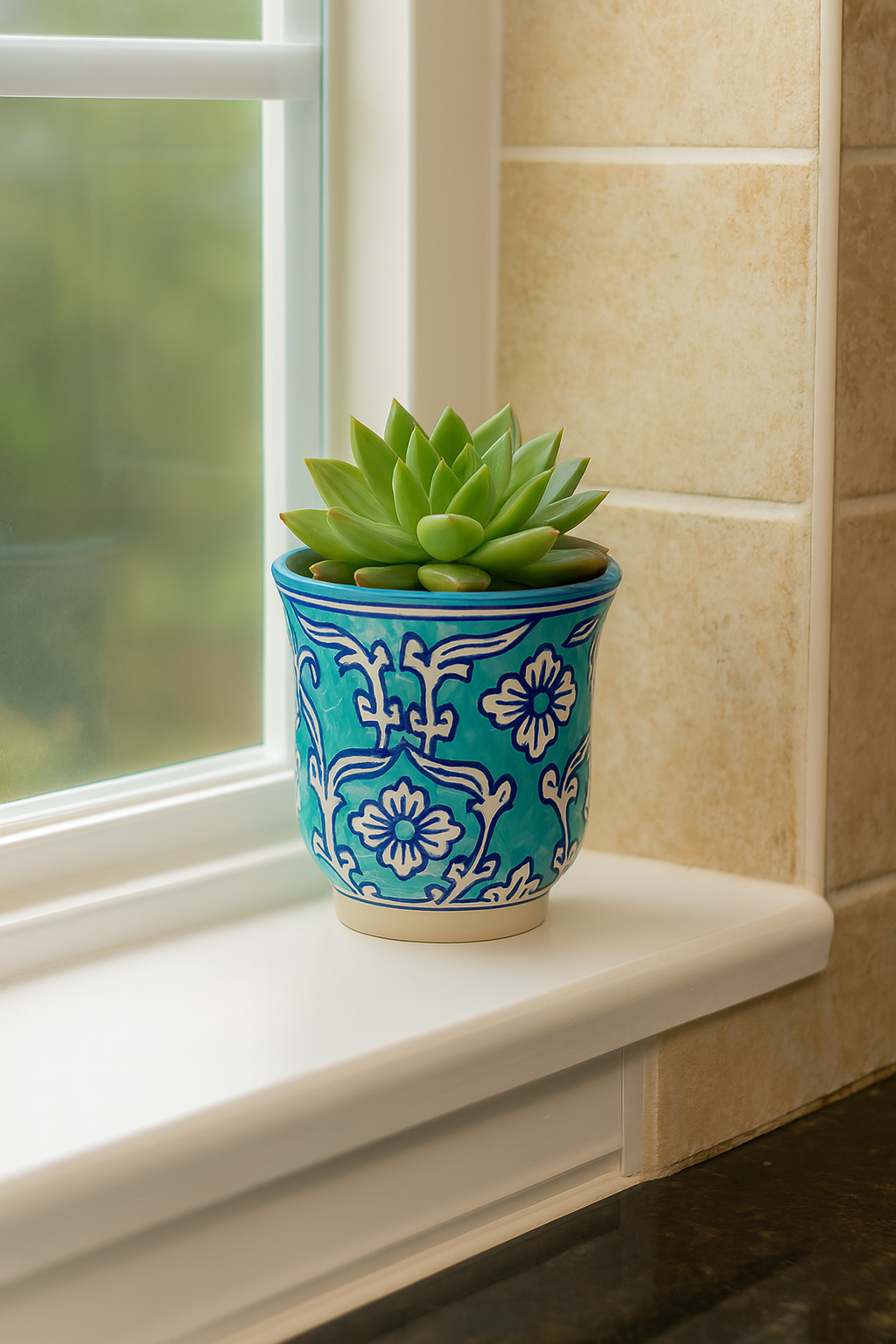 Ceramic Planter Teal