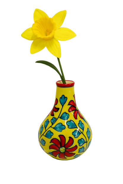 Small Ceramic Flower Vase Multicolor