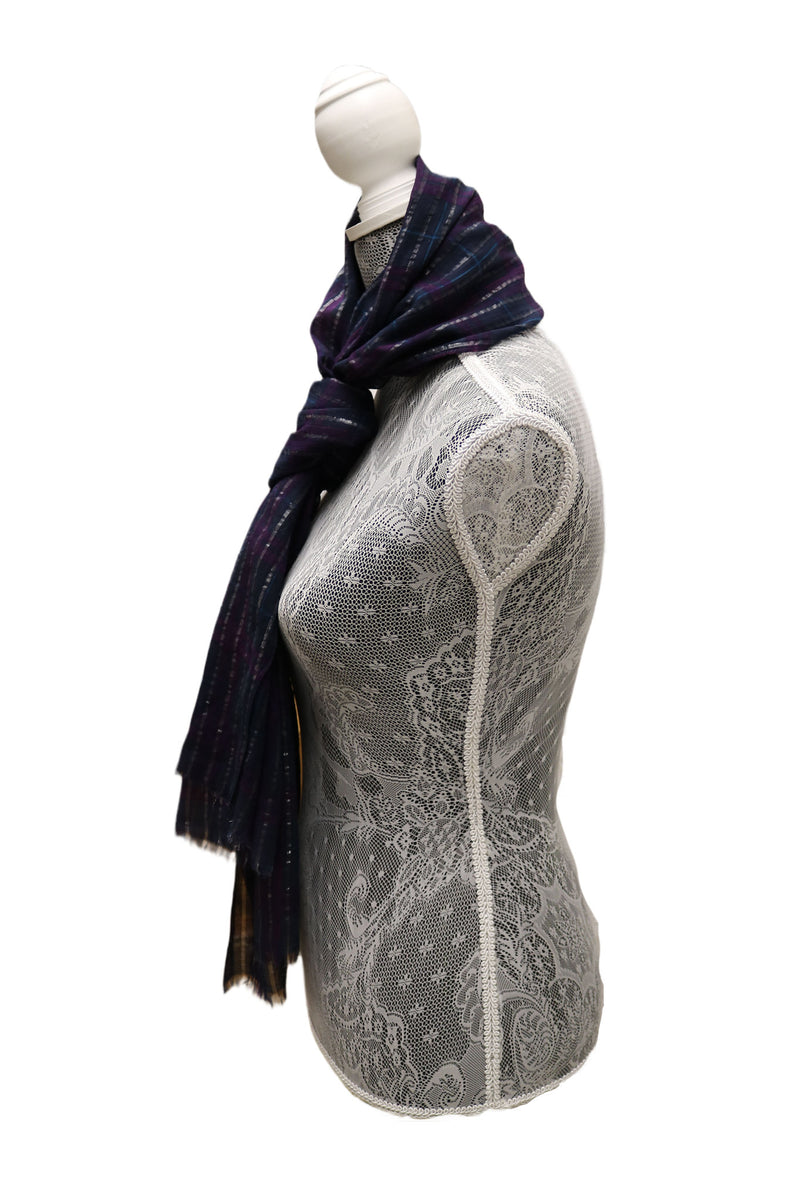 Home&Manor 100% Cotton and Polyester Scarf, Wrap, Throw, Shawl