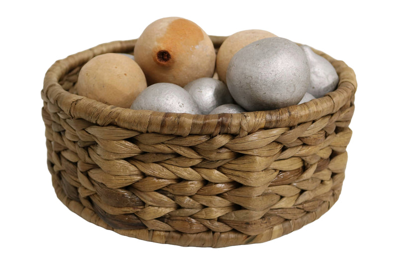 Home&Manor 11" Round Sea Grass Fruit Basket