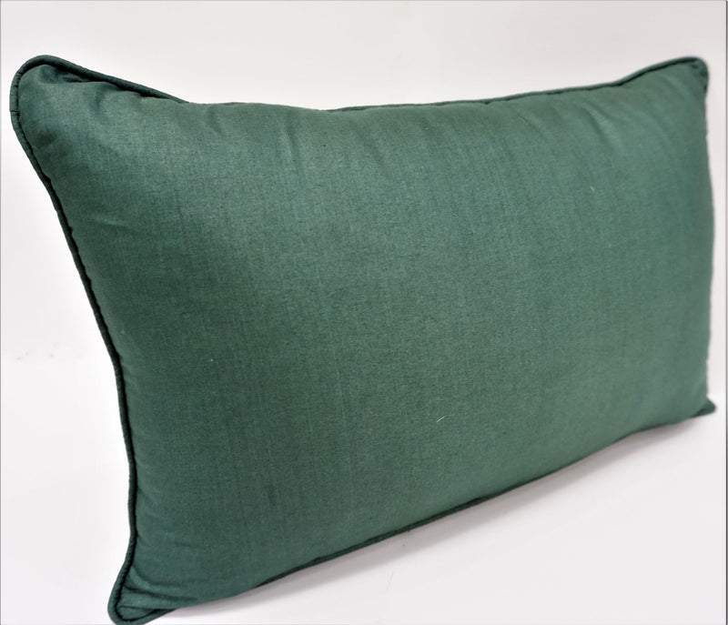 Premium Silk Pillow 13"x20" Green