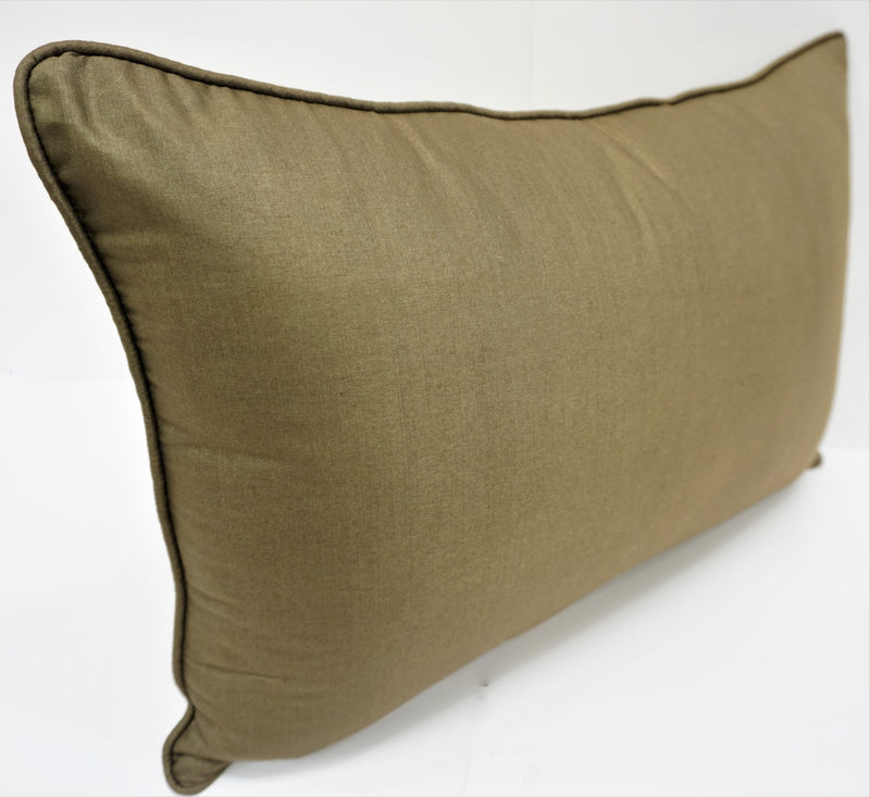 Premium Silk Pillow 13"x20" Olive