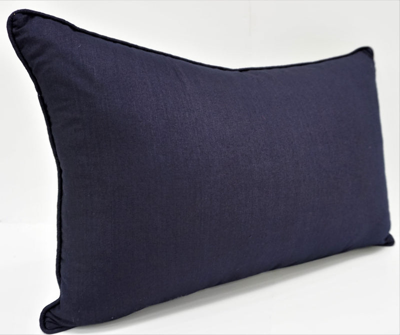 Premium Silk Pillow 13"x20" Navy