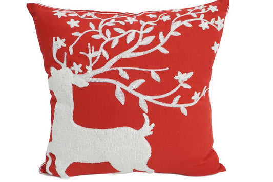 Embroidered Christmas Designer Pillow