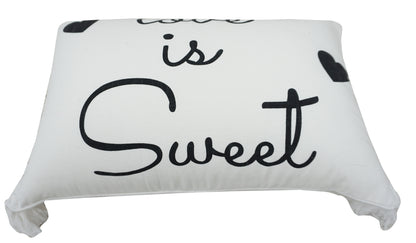 'Love Is Sweet' Quote Pillow