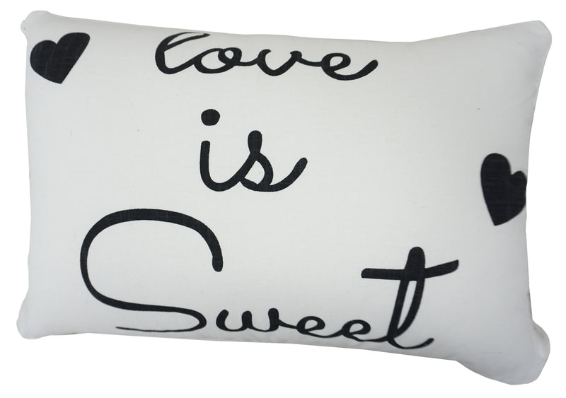 'Love Is Sweet' Quote Pillow