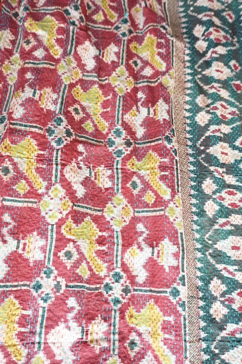 Vintage Kantha Silk Scarves