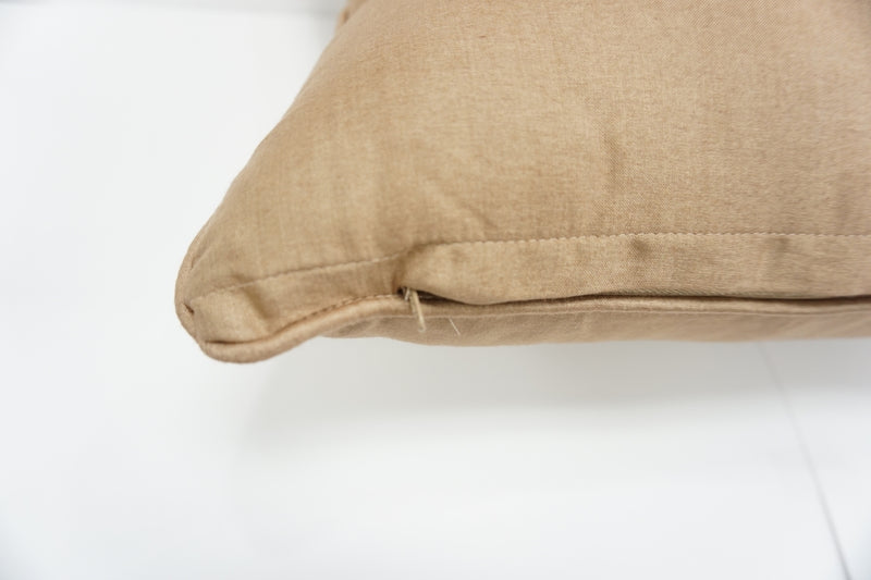 Premium Silk Pillow 18" Tan