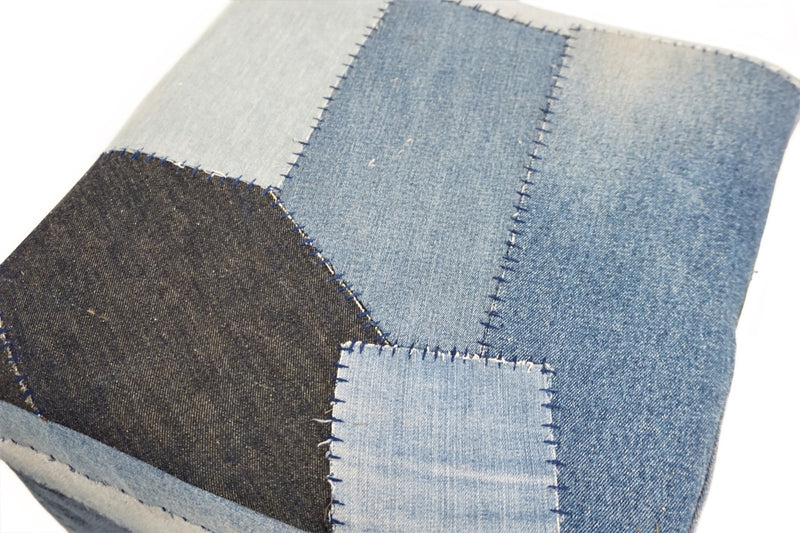 Faded Jeans Pouf