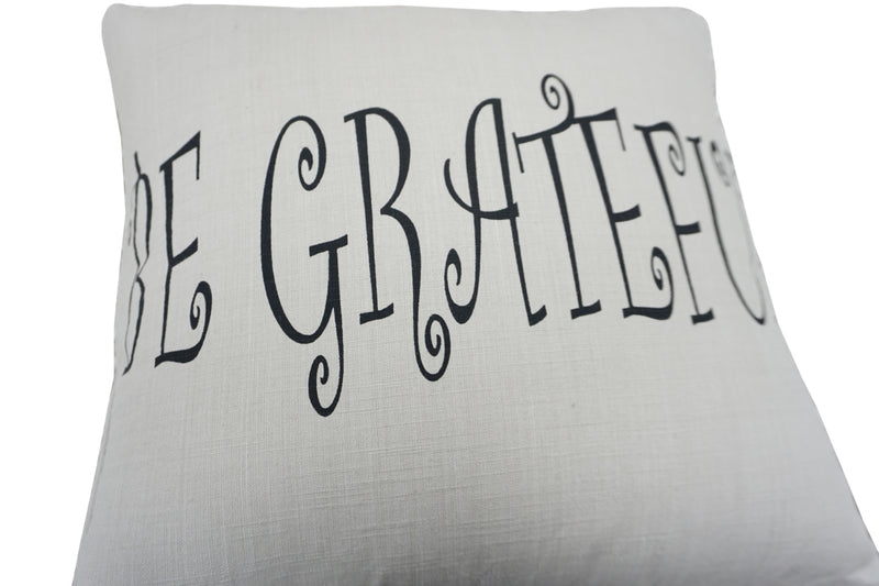 'Be Grateful' Quote Pillow