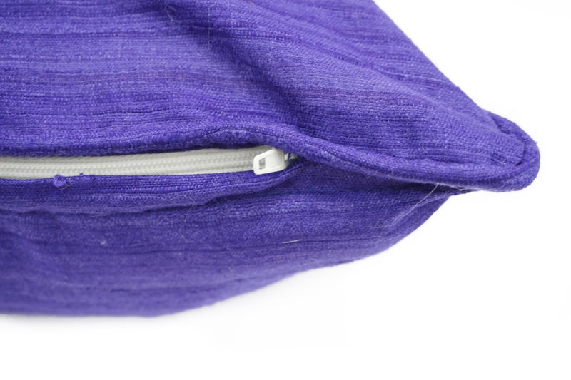 Raw Silk Throw Pillow 18" Purple